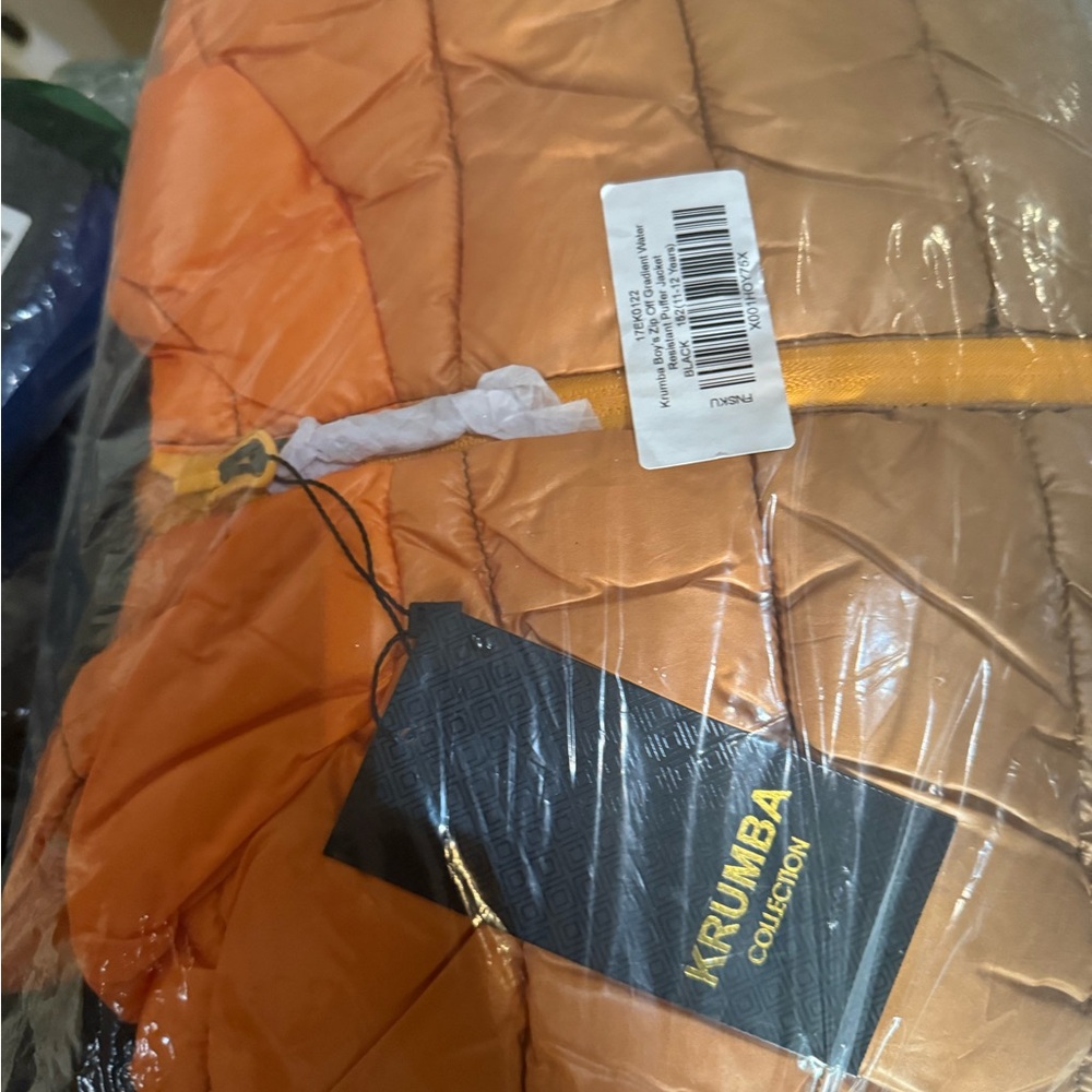 Krumba Collection Orange Quilted Jacket